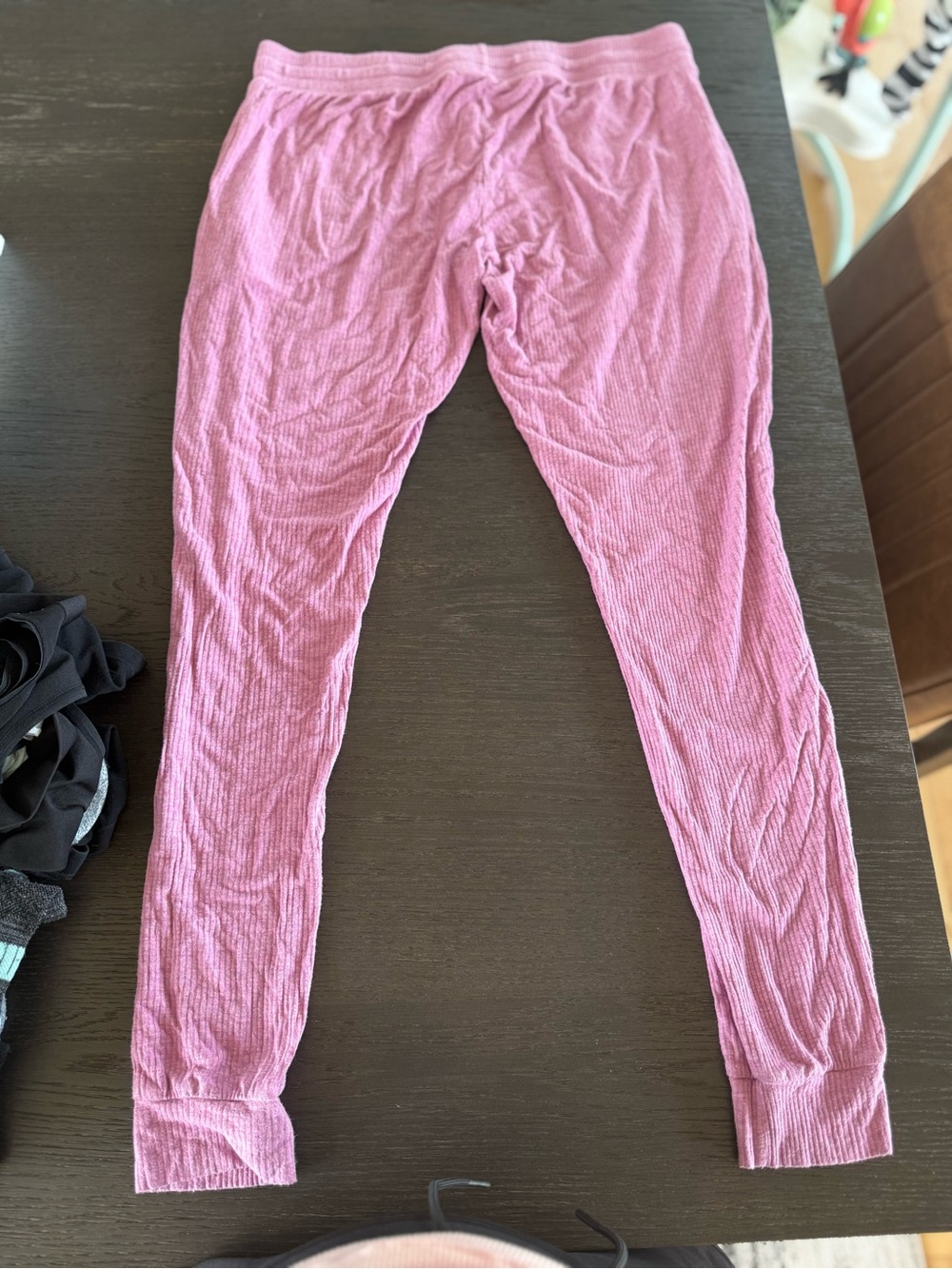 Little Sleepies Pink Ribbed Lounge Pants - Picture 8 of 9